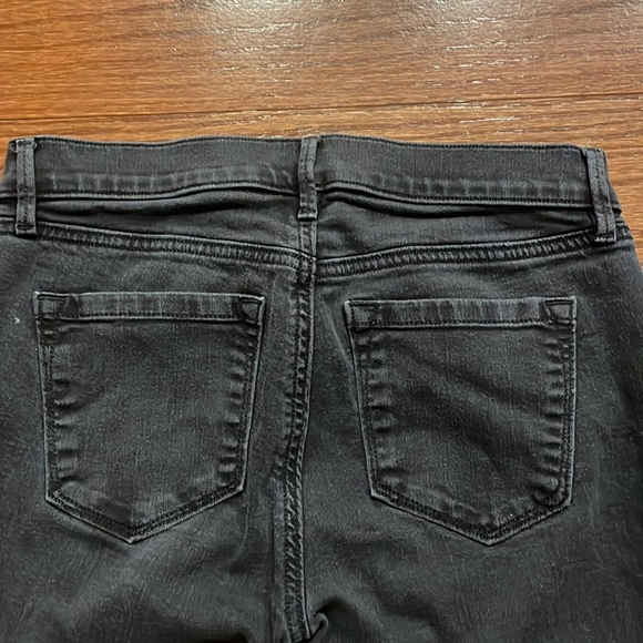 ANN TAYLOR LOFT MODERN STRAIGHT stretch black wash jeans 5 pocket size 27 / 4 - Picture 9 of 9